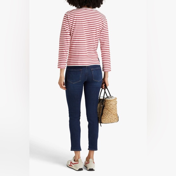 NWOT FRAME Denim Le Garcon Boyfriend Jeans Dark Wash River Road, Size 26 - Picture 2 of 8